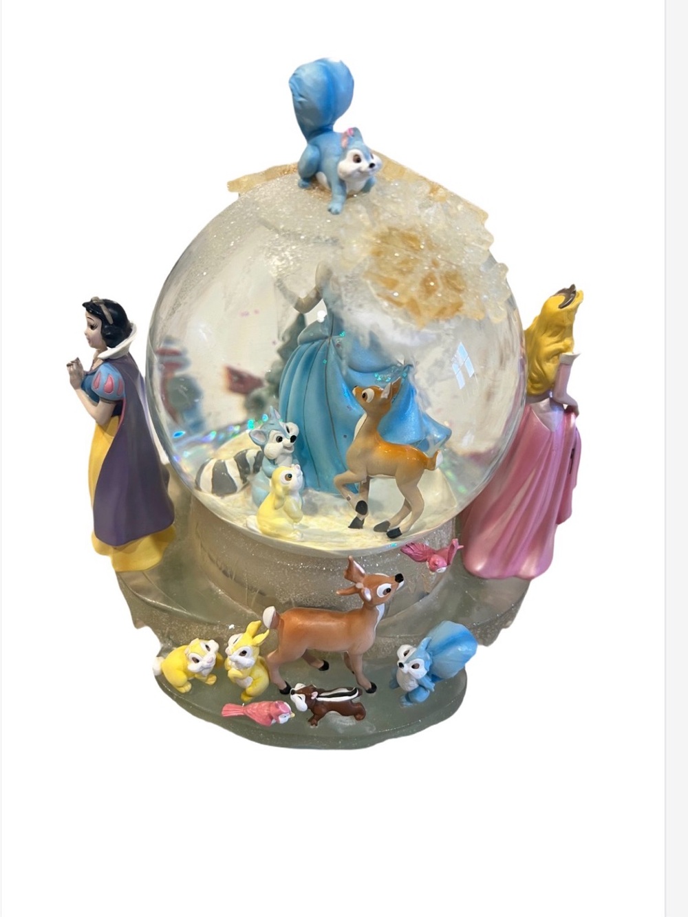 Disney Fantasy Frost Princess Musical Light Up Snow Globe “Once Upon A Dream” 8"